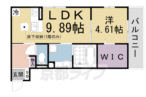 STELLA TAKASAGO(1LDK/3階)の間取り写真
