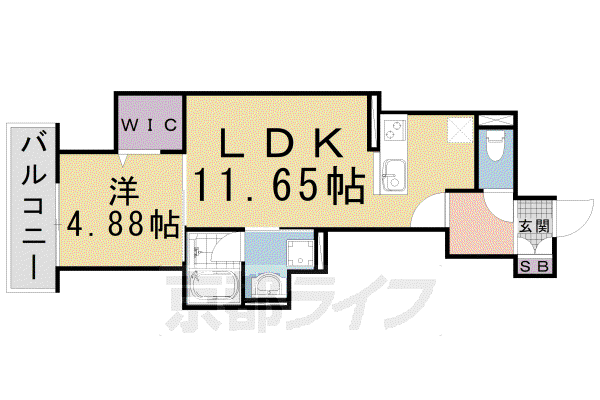 PISO丹波口(1LDK/2階)の間取り写真