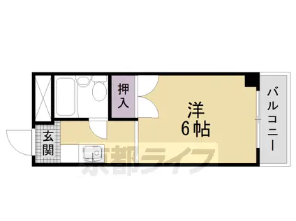 東海道本線 西大路駅 徒歩10分 3階建 築38年(1K/1階)の間取り写真