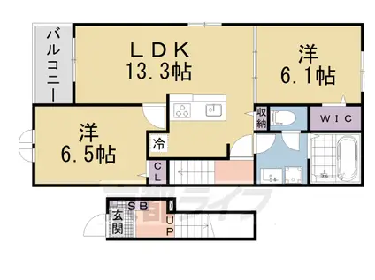 ベラーノ1(2LDK/2階)の間取り写真