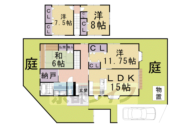 山陰本線 太秦駅(ＪＲ) 徒歩3分 2階建 築23年