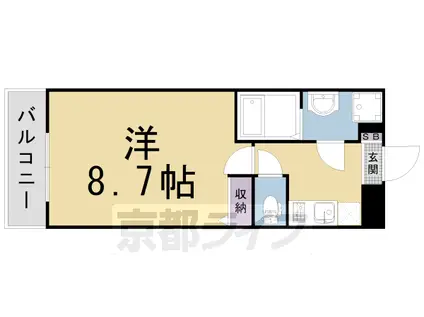 京都市烏丸線 北大路駅 徒歩29分 3階建 築3年(1K/1階)の間取り写真