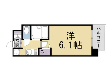 京都市烏丸線 五条駅(京都市営) 徒歩4分 10階建 築25年(1K/5階)の間取り写真