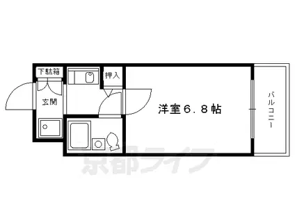 京阪電気鉄道京阪線 祇園四条駅 徒歩12分 5階建 築36年(1K/5階)の間取り写真