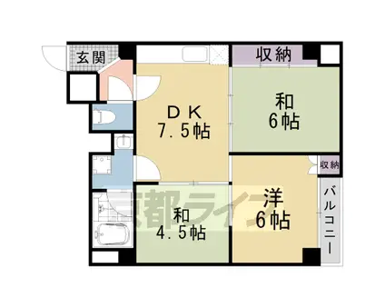 プラザ晴明館(3DK/5階)の間取り写真