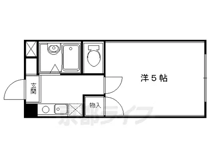 京阪電気鉄道京阪線 清水五条駅 徒歩3分 8階建 築37年(1K/8階)の間取り写真