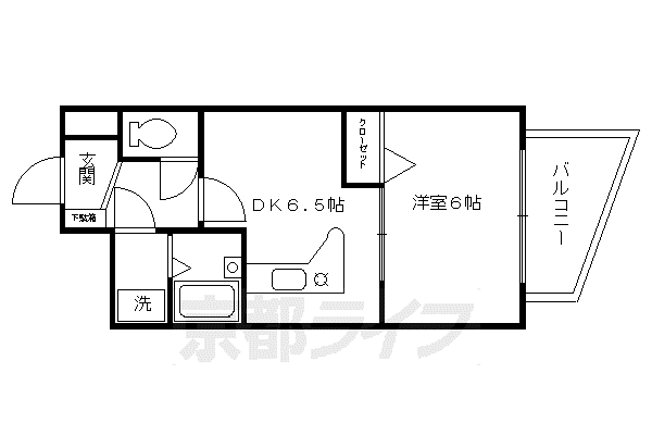 京阪電気鉄道京阪線 清水五条駅 徒歩5分 11階建 築31年(1DK/11階)の間取り写真