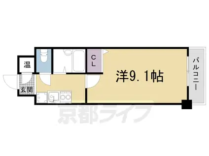 ドミトリィ御池(1K/2階)の間取り写真