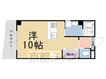 阪急電鉄京都線 京都河原町駅 徒歩6分 4階建 築36年(ワンルーム/2階)の間取り写真