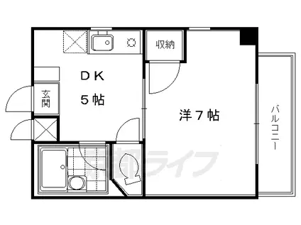 メゾンF(1K/5階)の間取り写真