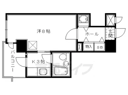 阪急電鉄京都線 大宮駅(京都) 徒歩4分 11階建 築41年(1K/7階)の間取り写真