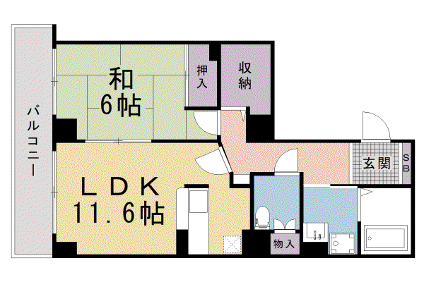 さくら西陣(1LDK/2階)の間取り写真