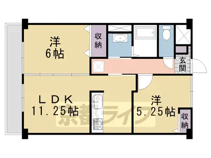 I-PLACE東垣内(2LDK/3階)の間取り写真