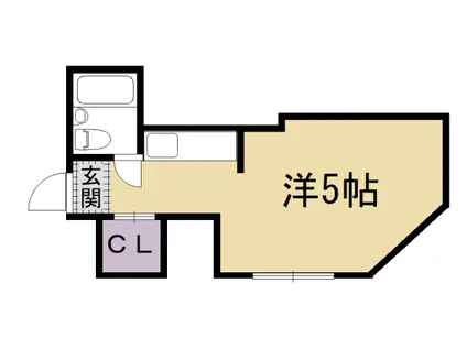京都市烏丸線 五条駅(京都市営) 徒歩10分 3階建 築29年(1K/2階)の間取り写真