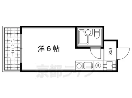 京都市烏丸線 五条駅(京都市営) 徒歩9分 10階建 築32年(1K/10階)の間取り写真