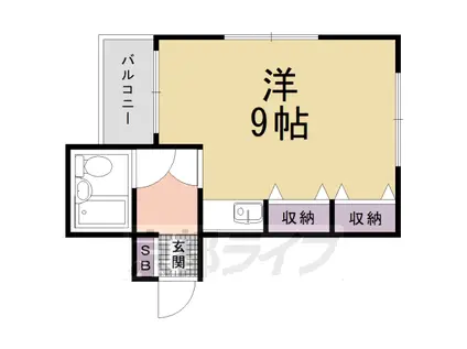 阪急電鉄京都線 大宮駅(京都) 徒歩5分 8階建 築40年(ワンルーム/8階)の間取り写真