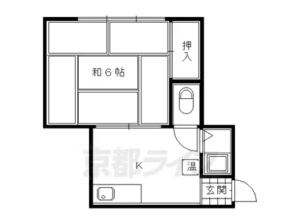 大建ビル(1K/3階)の間取り写真