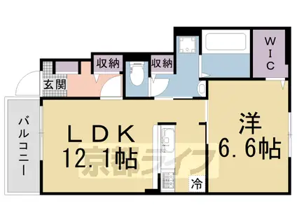 クール・ド・リリー(1LDK/1階)の間取り写真