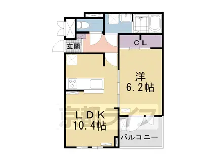 K.N.HARMONY(1LDK/1階)の間取り写真