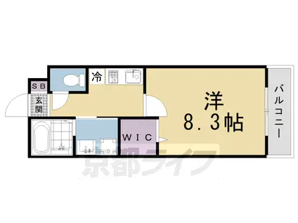 京阪電気鉄道京阪線 鳥羽街道駅 徒歩5分 4階建 築4年(1K/4階)の間取り写真