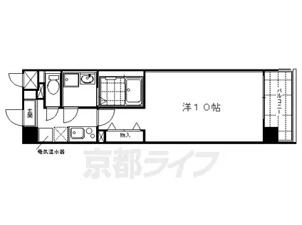 阪急電鉄京都線 大宮駅(京都) 徒歩9分 7階建 築20年(1K/5階)の間取り写真