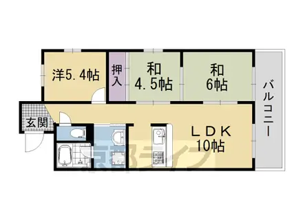 京都市烏丸線 五条駅(京都市営) 徒歩6分 11階建 築36年(3LDK/5階)の間取り写真