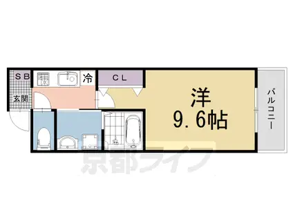 近鉄京都線 向島駅 徒歩8分 3階建 新築(1K/1階)の間取り写真