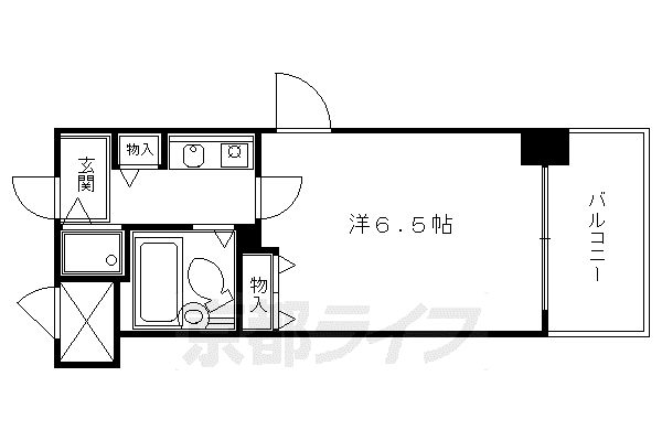 ジョイフル御池(1K/4階)の間取り写真