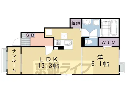 カーサ コスモ(1LDK/1階)の間取り写真