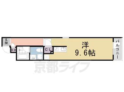 THE GARNET SUITE RESIDENCE西大路(ワンルーム/4階)の間取り写真