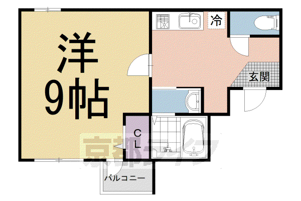 アークリード石山寺(1K/2階)の間取り写真