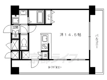 APEX京都室町(1K/7階)の間取り写真