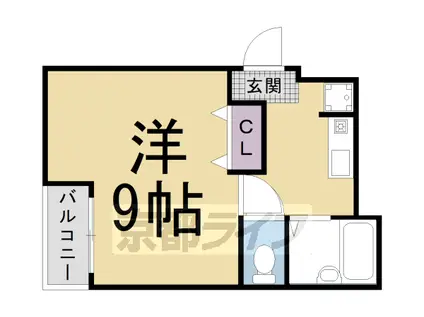 コモド嵯峨(1K/2階)の間取り写真