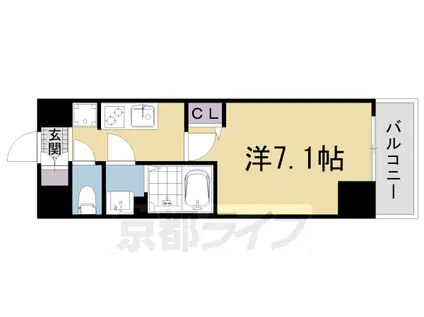 セオリー京都アビテD.C(1K/2階)の間取り写真