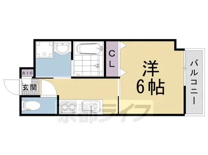 二条城ARCUS(1K/3階)の間取り写真