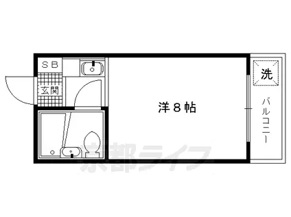 ジュネスドミール(1K/3階)の間取り写真