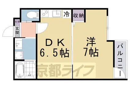 フォルトゥーナ打出浜(1DK/3階)の間取り写真