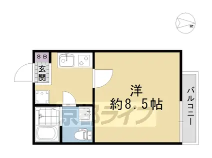 A&M COURT MOMOYAMA(1K/2階)の間取り写真