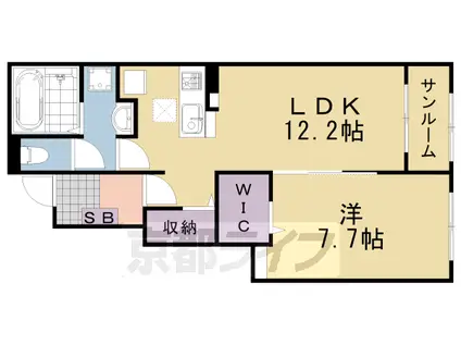 クレインコートⅡ(1LDK/1階)の間取り写真