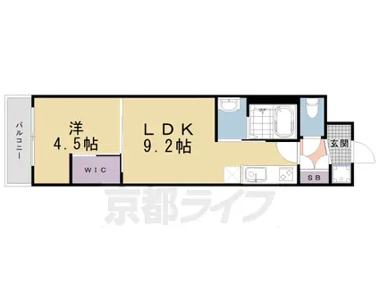 スワンズ京都東寺ガーデン(1LDK/5階)の間取り写真