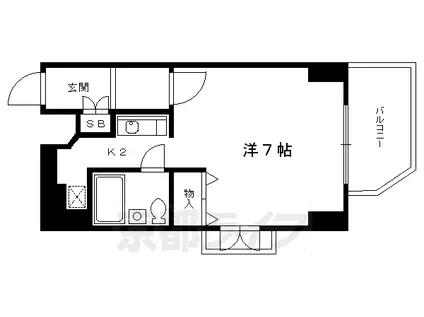 京都市烏丸線 今出川駅 徒歩12分 11階建 築37年(1K/10階)の間取り写真