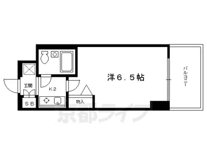 京都市烏丸線 今出川駅 徒歩12分 11階建 築38年(1K/10階)の間取り写真