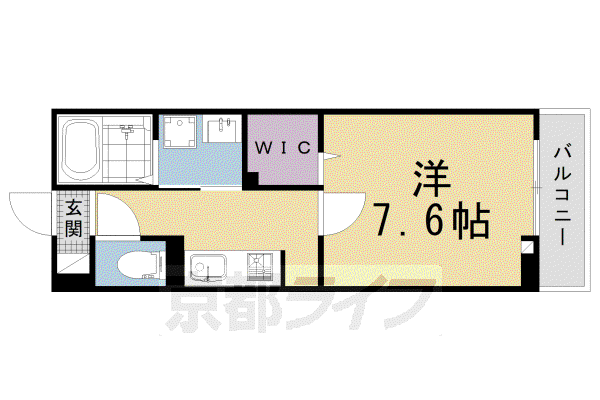 京都市烏丸線 松ケ崎駅(京都) 徒歩13分 2階建 築2年(1K/2階)の間取り写真