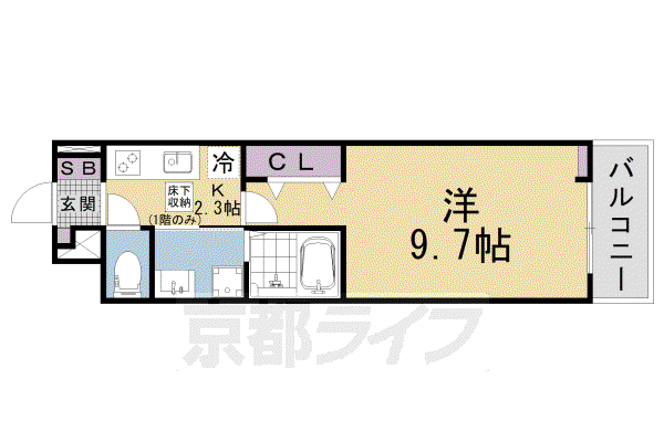 サニーサイド レオ(1K/1階)の間取り写真