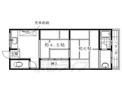 コーポ登(2K/2階)の間取り写真