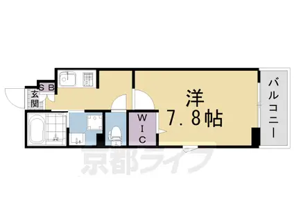 京阪電気鉄道京阪線 中書島駅 徒歩33分 2階建 築2年(1K/1階)の間取り写真