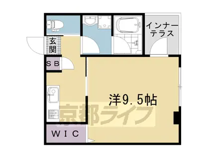 KKハウスⅡ(1K/3階)の間取り写真