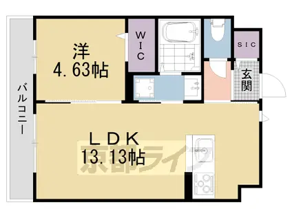 ベルフォレ大山(1LDK/3階)の間取り写真