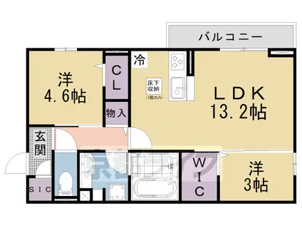 TELLME和華2(2LDK/3階)の間取り写真