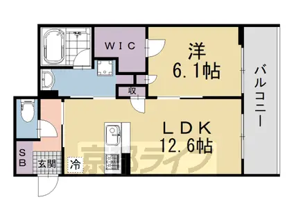 シャーメゾン アオハウオリ(1LDK/1階)の間取り写真